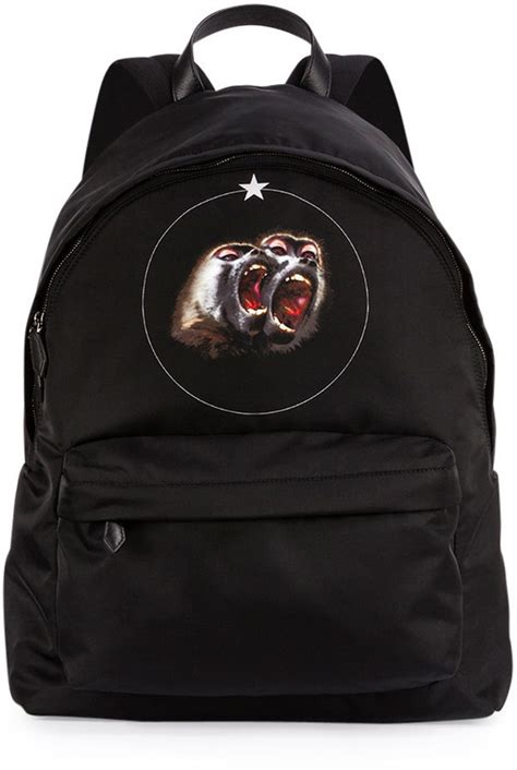 givenchy monkey brothers backpack|GIVENCHY Nylon All Over Monkey Brother Print Backpack.